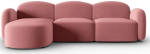 Nurgadiivan Micadoni Home Blair Velvet, roosa v., vasak, 272 x 155 cm x 80 cm
