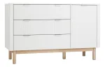 Kummut Pinio Miloo, valge v., 90.4 cm x 52.4 cm x 144.5 cm