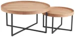 Kohvilaudade komplekt Home4you Music, tamm v., 90 cm x 90 cm x 46 cm, 2 tk