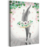 Maalimine numbrite j&auml;rgi Artgeist Cat Ballerina MA_0625, mitmev&auml;rviline, 40 x 60 cm