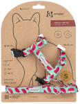 Kassi rakmed koos rihmaga Amiplay BeHappy, 150 cm x 15 mm, roosa/helesinine