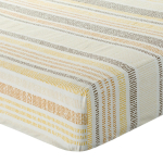 Voodilina Classic PRZI-02, valge/sinep/pruun, 140 x 200 cm, kummiga