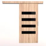 Uks Forli, sisel&uuml;kandustele, 205 cm, must v./sonoma tamm v.