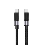 Kaabel Jellico B26 Woven Cotton, 2 x USB Type C, 120 cm, must v., 60 W