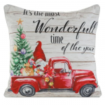 J&otilde;ulu dekoratiivne padjakate, kreemjasvalge/punane, 45 cm x 45 cm