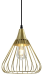 Valgusti rippuv GTV Tess 2516 OS-TESS-40-DEC, E27, 1 x 40 W, kuldne v. / must v.