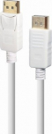Juhe Gembird Displayport Male, Displayport Male, 1.8 m, valge