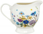 Piima anum Ambition Fiori, 250 ml, 12.5 cm x 9 cm x 8.8 cm, valge/mitmev&auml;rviline, portselan