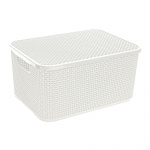 Hoiukorv, esemete hoidmiseks Branq Rattan, 10 l, beež v., 28.8 x 19.7 x 16.2 cm