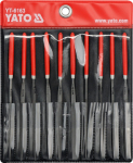 Viilide komplekt Yato YT-6163, pool&uuml;mar, 140 mm, metall, 10 tk