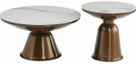 Kohvilaudade komplekt Vera, valge v./vask v., 50 - 75 cm x 75 cm x 41 - 49 cm, 2 tk