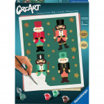 Maalimine numbrite j&auml;rgi Ravensburger CreArt Christmas Nutcracker Delight, punane/roheline