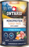 M&auml;rg koeratoit Ontario Monoprotein Puppy, kalkun/porgand, 0.4 kg