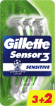 Raseerija, &uuml;hekordne Gillette Sensor3 Sensitive, 5 tk