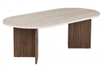 Kohvilaud Nordure Sable, p&auml;hklipuu v./travertine v., 60 cm x 119 cm x 40 cm