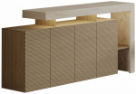 Konsoollaud Kalune Design Beliz, tammepuidu imitatsioon v./travertine v., 35 cm x 170 cm x 80 cm