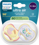 Luttide komplekt Philips Avent Ultra Air Animals, 0 kuud, kollane v./violetne v.