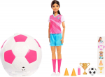 Nukk aksessuaaridega Mattel Barbie Team Roll & Reveal Soccer, 30 cm, mitmev&auml;rviline
