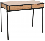 Kirjutuslaud sahtlitega Akord Furniture Factory Zentia, 100 cm x 45 cm, 80.5 cm, must v./oak craft v.