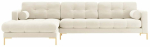 Nurgadiivan Cosmopolitan Design Bali Bluvel 22, kuld v./helebeež, vasak, 185 x 293 cm x 75 cm