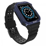 Rihmad Hurtel, Protect Strap Band With Case Apple Watch 41/40/38mm, must v./tumesinine v.