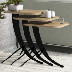 Kohvilaud Kalune Design Pion, tamm v./must v., 60 cm x 35 cm x 45 cm