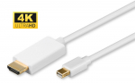 Kaabel MicroConnect Mini DisplayPort, HDMI, 1 m, valge