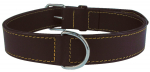 Kaelarihm koertele Zolux Leather Lined, pruun, 400 mm x 20 mm