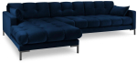 Nurgadiivan Micadoni Home Mamaia Velvet, sinine v., vasak, 293 x 185 cm x 75 cm