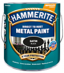 Emailv&auml;rv, korrosioonivastane metallkonstruktsioonidele Hammerite Smooth, l&auml;ikiv, 5 l, must v.