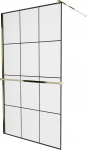 Du&scaron;isein Mexen Kioto+ Walk-In, 100 cm x 200 cm, kuldne/must
