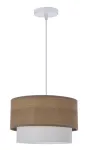 Valgusti rippuv Candellux Lighting Ruben, E27, 1 x 60 W, pruun v./valge v. / valge v., 25 x 15 cm