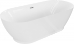 Vann, teisaldatav Mexen Roxy, 180 cm x 85 cm x 58 cm, ovaalne, valge/kroom