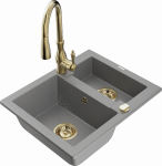 K&ouml;&ouml;givalamu koos kraaniga Mexen Carlos Savita, graniit, 58.2 cm x 47.5 cm x 17.7 cm, kuldne/hall