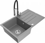 K&ouml;&ouml;givalamu koos kraaniga Mexen Bruno Aster, graniit, 79.5 cm x 49.5 cm x 20 cm, must/hall/kroom