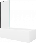 Vann seinaga, sisseehitatav Mexen Vega, 150 cm x 70 cm x 40 cm, ristk&uuml;lik, l&auml;bipaistev/valge