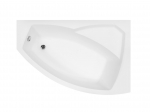 Vann, nurgaga Besco Rima, 130 cm x 85 cm x 58.5 cm, parempoolne, valge