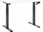 Arvutilaud reguleeritava k&otilde;rgusega Beliani Destin III, 120 cm x 72 cm, 74 - 119 cm, valge v./must v.