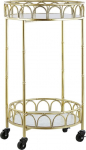 Metallist k&auml;ru Beliani Shafter, kuldne v./valge v., 48 cm x 48 cm x 80 cm