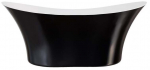 Vann, teisaldatav Besco Amber Black&White, 170 cm x 80 cm x 72 cm, ovaalne, valge/must