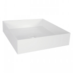 Vannitoa kraanikauss, pol&uuml;meerbetoon, 42 cm x 42 cm x 10 cm, valkjas