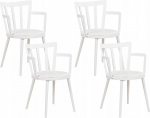 Toolide komplekt Beliani Morill, matt, valge v., 52 cm x 45 cm x 77 cm, 2 tk