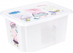Kaanega hoiukarp, m&auml;nguasjade jaoks Keeeper Peppa Pig, 15 l, l&auml;bipaistev, 38 x 29.5 x 20.5 cm