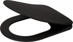 WC-poti prill-laud kaanega Deante, must, 44.6 cm x 36.6 cm