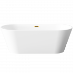 Vann, teisaldatav Invena Limnos, 170 cm x 75 cm x 58 cm, ovaalne, valge
