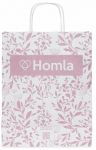 Paberkott Homla, 43 cm x 32 cm, valge v./roosa v.