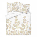 Voodipesukomplekt SJB-663, valge/sinep, 160 x 200 cm