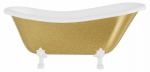 Vann, teisaldatav Besco Otylia Glam, 160 cm x 77 cm x 69.5 cm, ovaalne, kuldne/valge