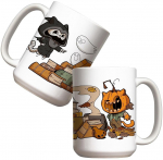 Tass Molom Its Halloween time, valge v./mitmev&auml;rviline, 0.44 l