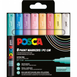 Universaalne markerite komplekt Posca Uni, &uuml;hepoolsed, mitmev&auml;rviline, 8 tk